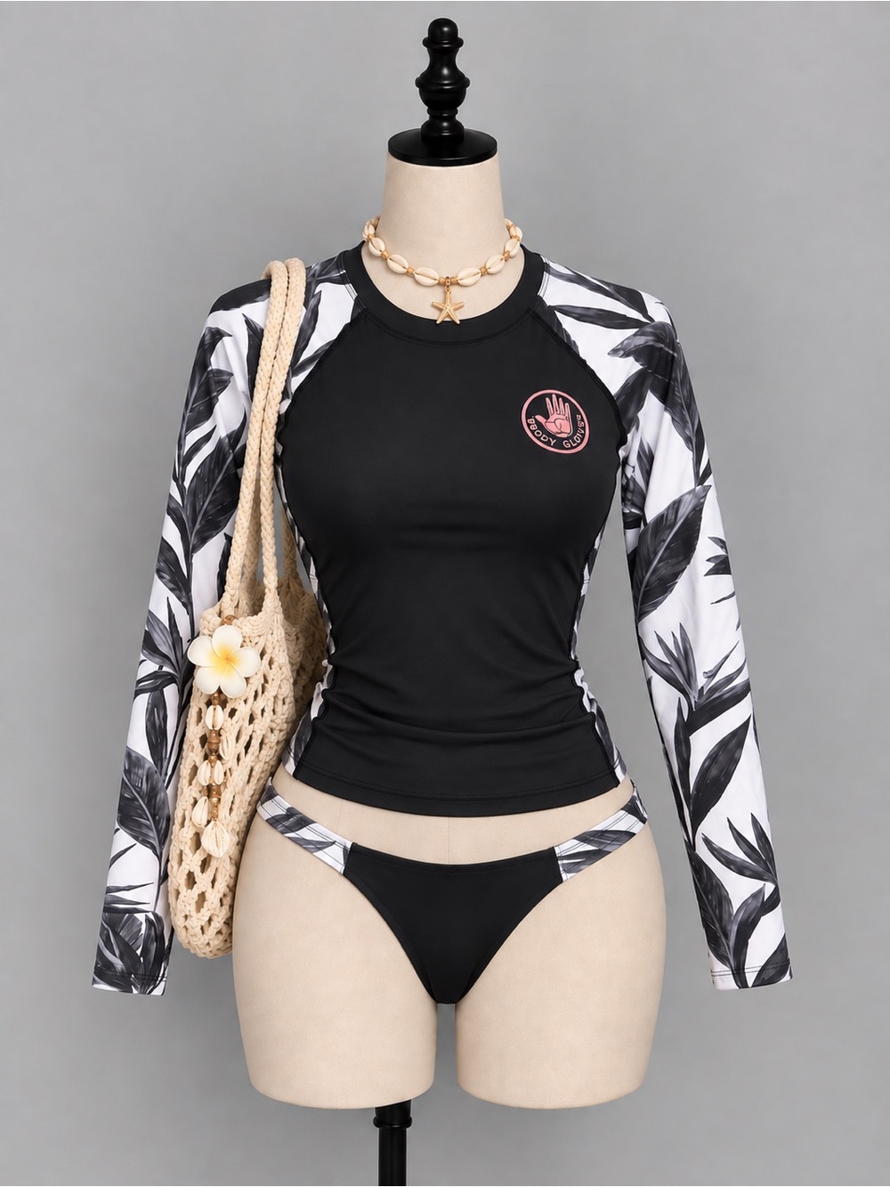 Body Glove UPF/SPF 50+ Black Long-Sleeve Raglan Top